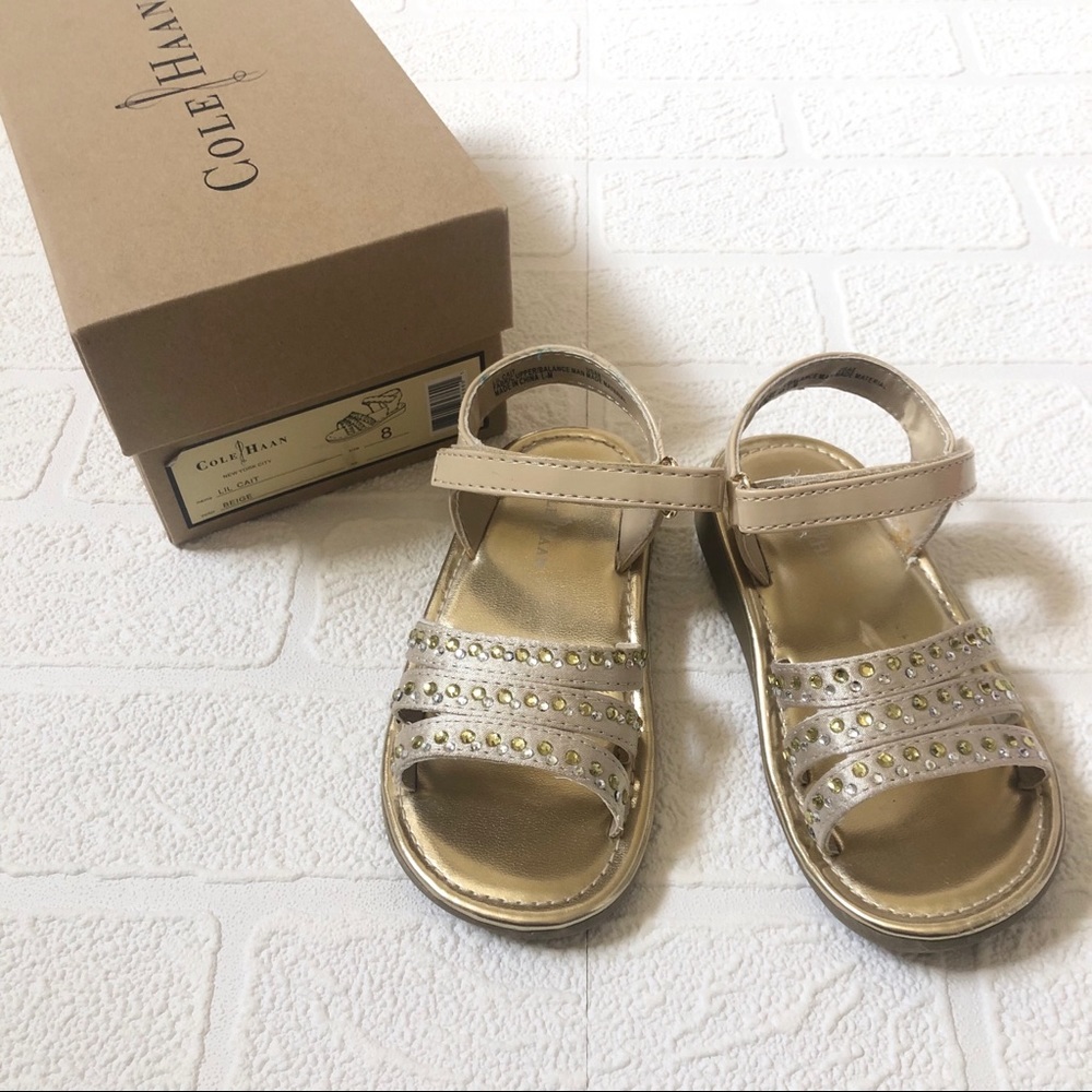 Cole Haan Gold Studded Sandals